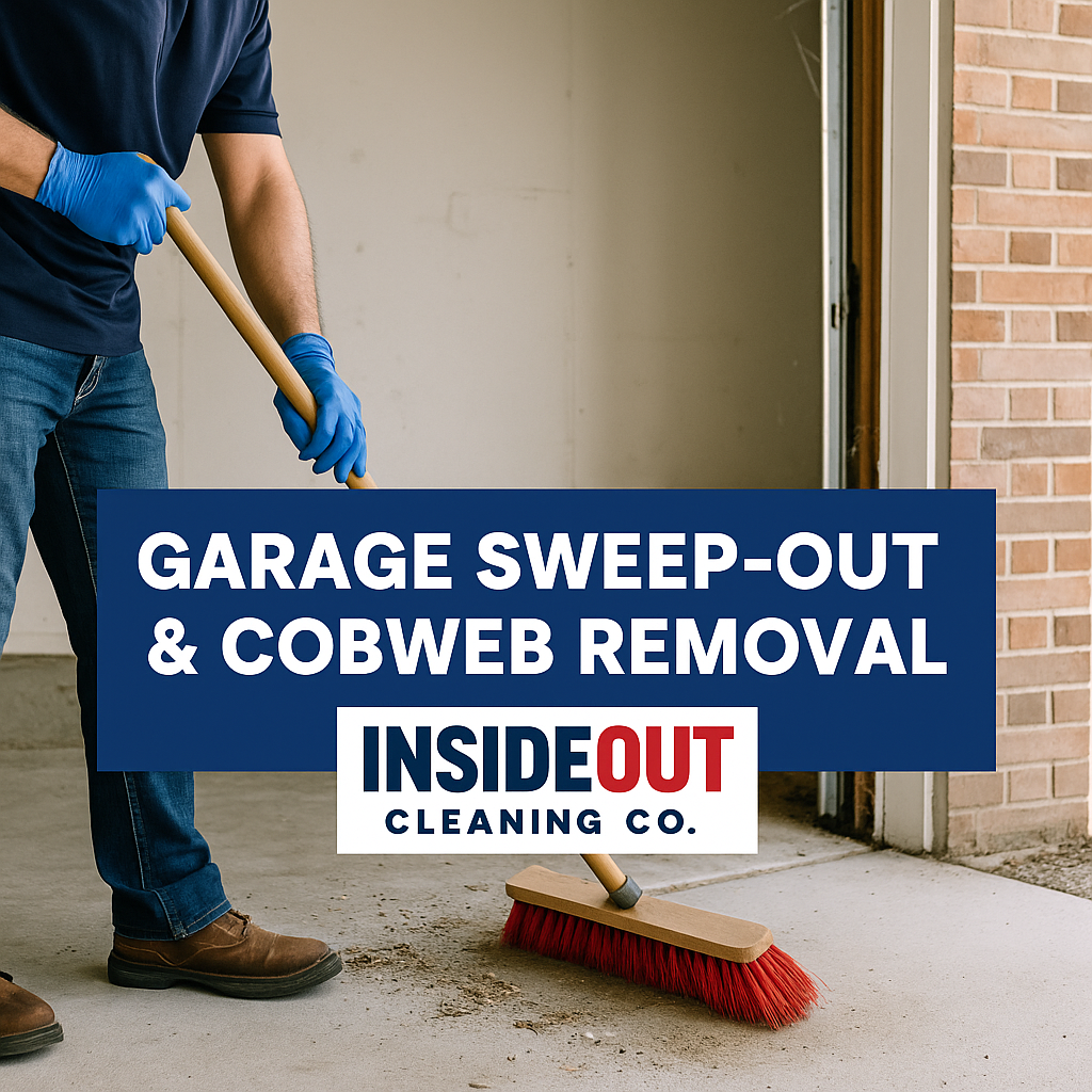 Garage Sweep-Out & Cobweb Removal – Clean, Dust-Free Garage Floors in Elgin, St. Charles, Bartlett & Nearby