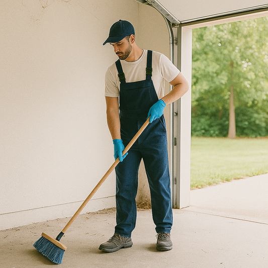 Garage Sweep-Out & Cobweb Removal – Clean, Dust-Free Garage Floors in Elgin, St. Charles, Bartlett & Nearby